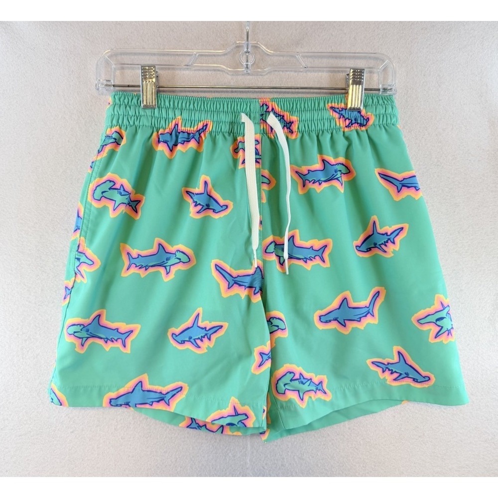 Chubbies Swim Trunks Small 5.5" Inseam Boxer Brief Lined, Hammerhead Shark, Sm